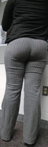 Chubby Ass in Grey Pants Closeup Creepshot