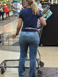Milf in blue jeans
