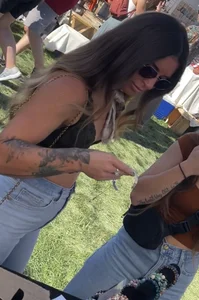 Hot college girl squeezed into those jeans