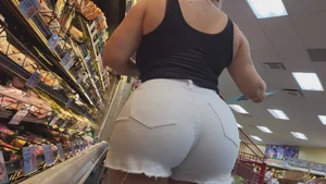 CRAZY THICK Dominican BBL in White Shorts