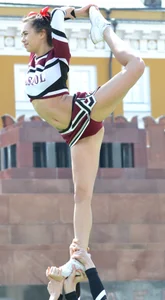 Candid cheerleaders