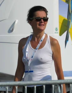 Mature Braless Candid Woman With Hard Nipples Street Creepshot