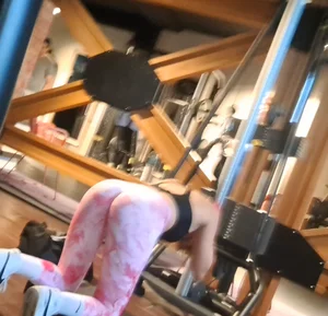 Sexy Gym Girl in Pink Leggings Doggy Style (OC)