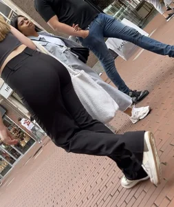 Dutch Beauty In Tight Flared Pants