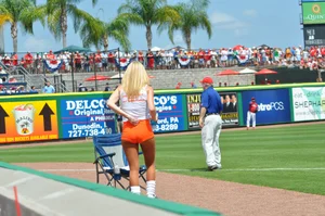 Candid sexy Hooters girls in their uniforms