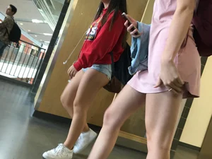 College Girl's Sexy Legs Closeup Photo