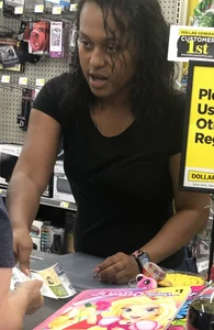 Dollar General black babe with a nice ass in tight jeans