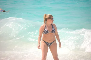 Various sexy candid girls in bikinis at the beach