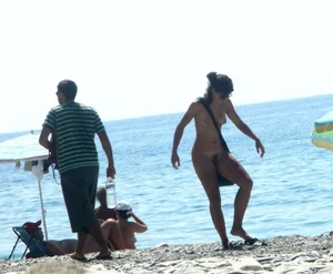 Nude beach and topless girls