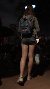 Short shorts running errands