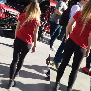 Awesome Long Slim Legs And Tight Booty in Leggings, Tall Candid Girl on the Street Creepshots