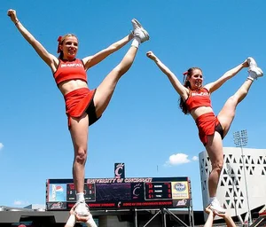 Candid cheerleaders