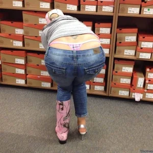 Bunch of girls with their thongs hanging out