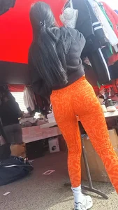 Slim latina perfect body in orange leggings [oc]