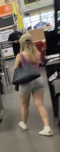 Petite blonde in gray bikers. SLEEPER