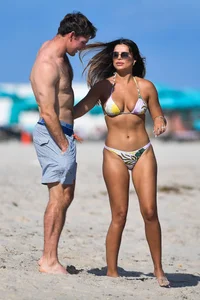 Brooks Nader looking sexy in a little bikini on a beach in Miami