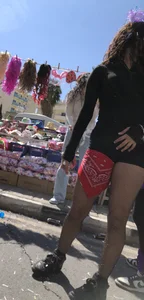 Carnival girls wearing pantyhose, spandex shorts, stockings, skirts and other outfits