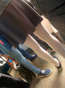 Teen JB Skinny Legs in Tights Candid