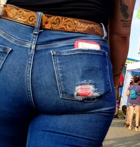 Sexy cowgirl in jeans