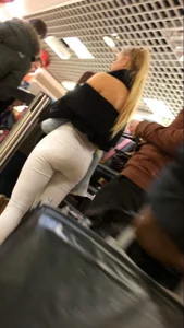 Blonde Milf with Big Booty Airport Creepshot