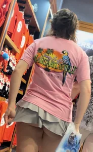 Petite light skin Latina with ass hanging out of skirty shorts