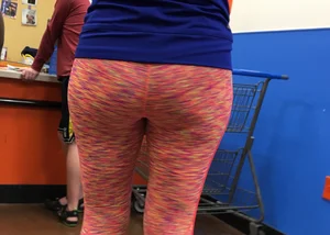Pink patterned leggings ass at Walmart