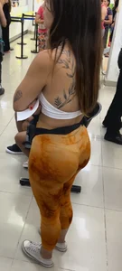 Asstronomical orange leggings