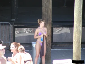 Beach voyeur girls in bikinis, thongs and topless