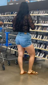 Walmart ass was hungry! Jean shorts