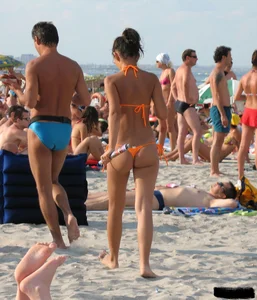 Beach voyeur babes in bikinis, thongs and topless