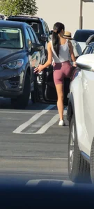 Elite camel toe on display in parking lot