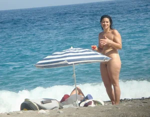 Nude beach and topless girls