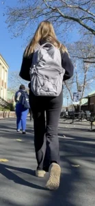 Example of shape>size - upshot of tight white girl in flares