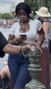 THEME PARK EBONY CLEAVAGE