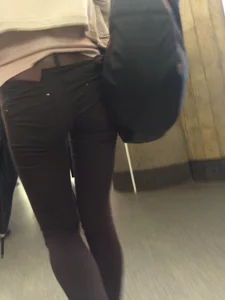 Small Ass in Tight Pants Subway Closeup Creepshot