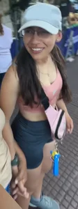 Latina big ass in gray shorts