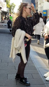 Nice Candid Ass in Leather Pants Street Creepshot