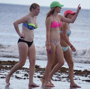 Beach and bikini girls