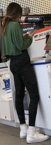 Slim gal in camp leggings