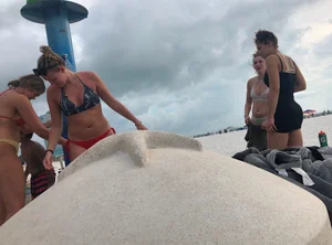 Beach shower hotties