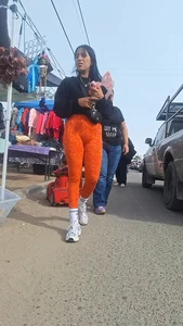 Slim latina perfect body in orange leggings [oc]