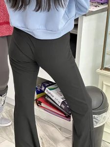 Flat booty in tight pants closeups