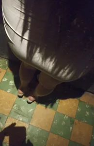 Skinny table dance stripper in a sexy tight white spandex mini dress [OC]