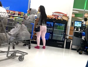Thick Teen, See thru Pink Leggings