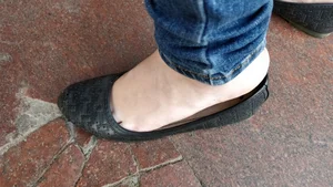 Teen’s Bare Foot in a Flat Closeup