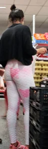 Milf in white and pink leggings