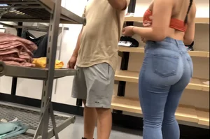 Asian babe bending over  Not OC