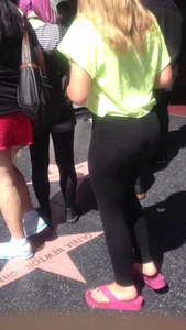 5 clips of a nice ass in see through leggings in Hollywood