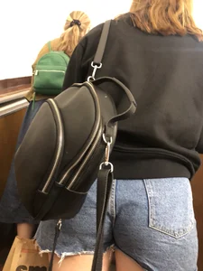 Hot Booty In Blue Jean Shorts And Chunky Legs Creepshots Gallery on a Subway Escalator
