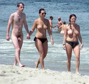Nude beach and topless girls